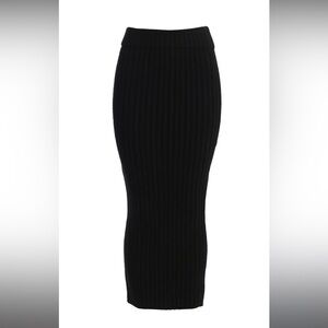 BLACK TAKE ME HOME RIBBED SKIRT